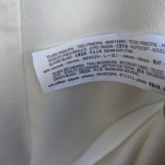 Zara Sheer Long Sleeve Blouse White Small - Picture 5 of 8